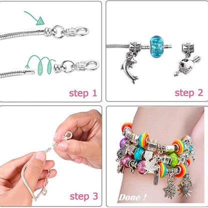 🎅Early Christmas Sale 49% OFF 🎁 Girls Charm Bracelet Making Kit